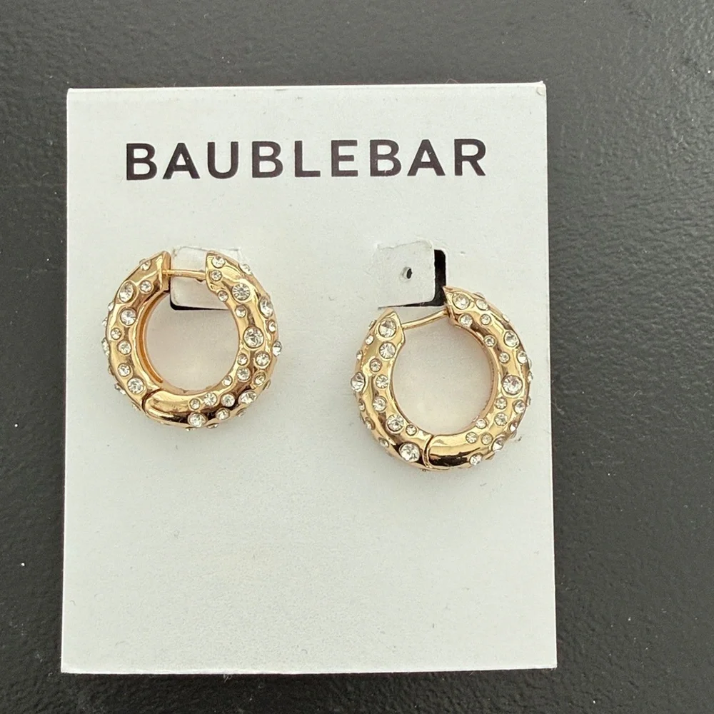 Baublebar NEW Marley Crystal Huggie Hoop Earrings